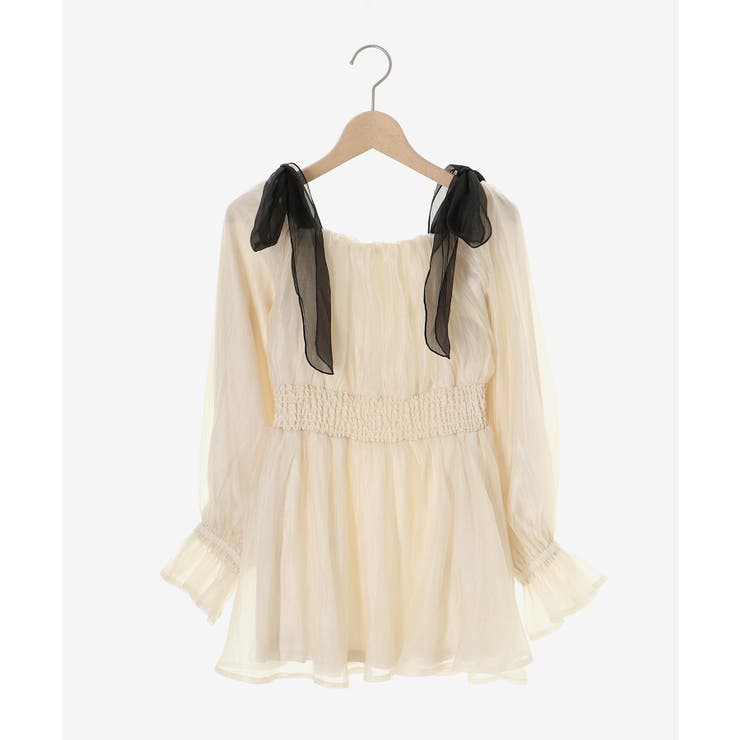 ショルダーリボンオフショルチュニック | MAJESTIC LEGON  | 詳細画像36 