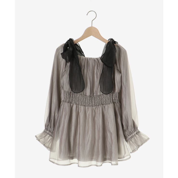 ショルダーリボンオフショルチュニック | MAJESTIC LEGON  | 詳細画像38 