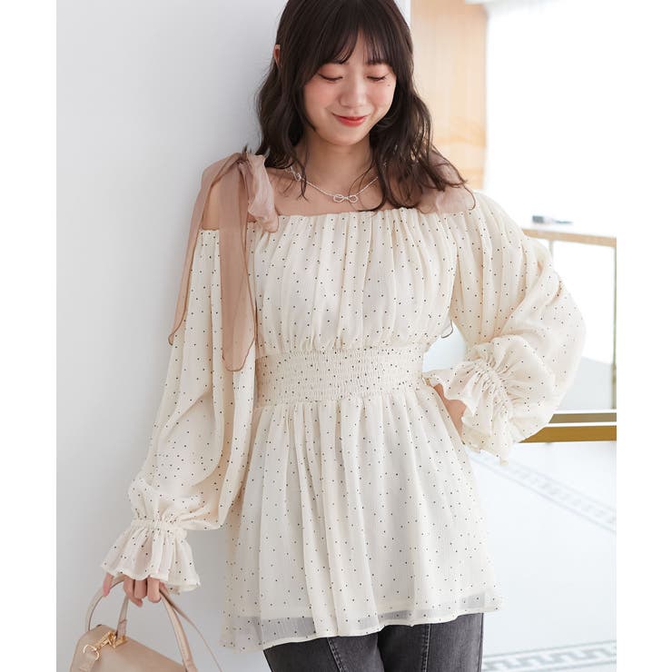 ショルダーリボンオフショルチュニック | MAJESTIC LEGON  | 詳細画像6 