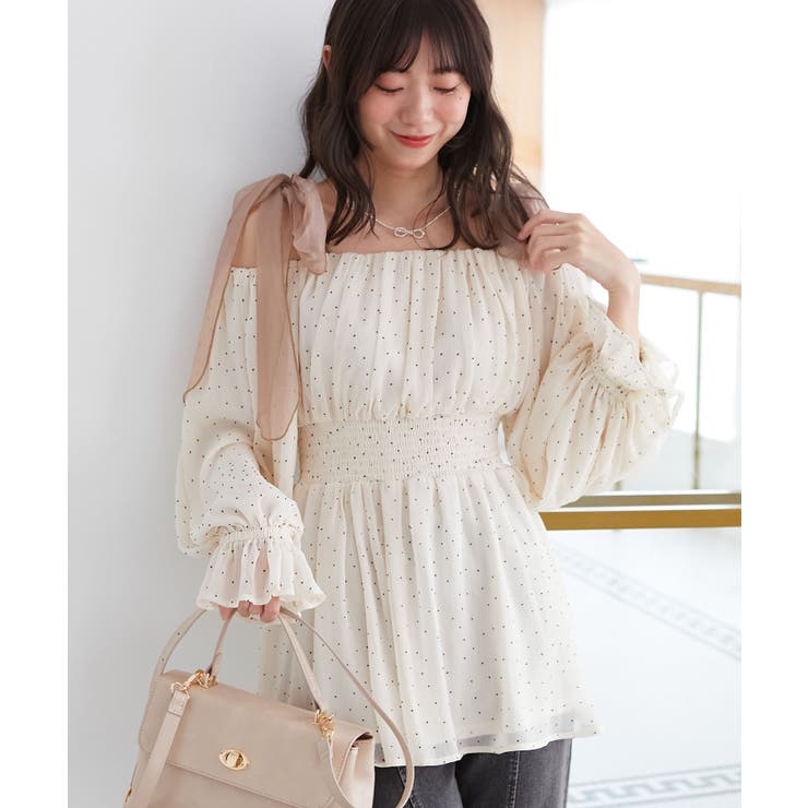 ショルダーリボンオフショルチュニック | MAJESTIC LEGON  | 詳細画像7 