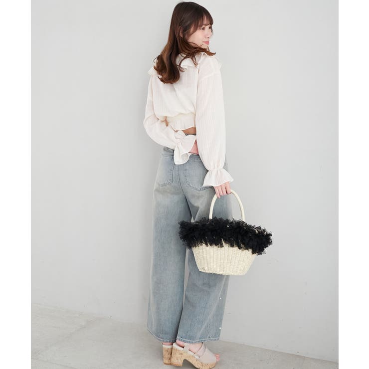 フロントリボンシアーフリルブラウス | MAJESTIC LEGON  | 詳細画像18 