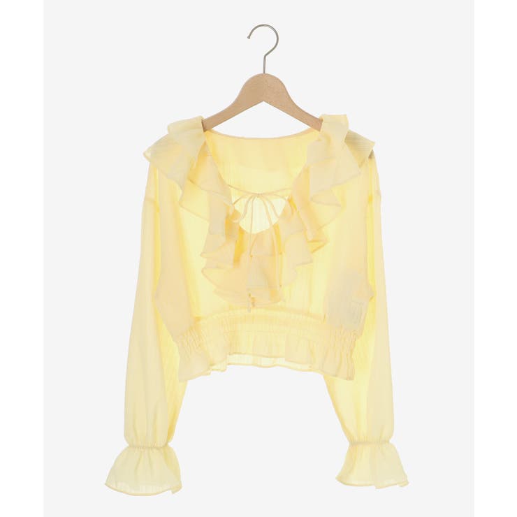 フロントリボンシアーフリルブラウス | MAJESTIC LEGON  | 詳細画像24 