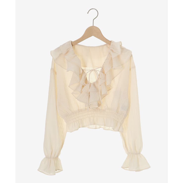 フロントリボンシアーフリルブラウス | MAJESTIC LEGON  | 詳細画像25 