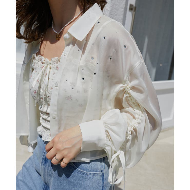 キラキラドロストシアーシャツ | MAJESTIC LEGON  | 詳細画像1 