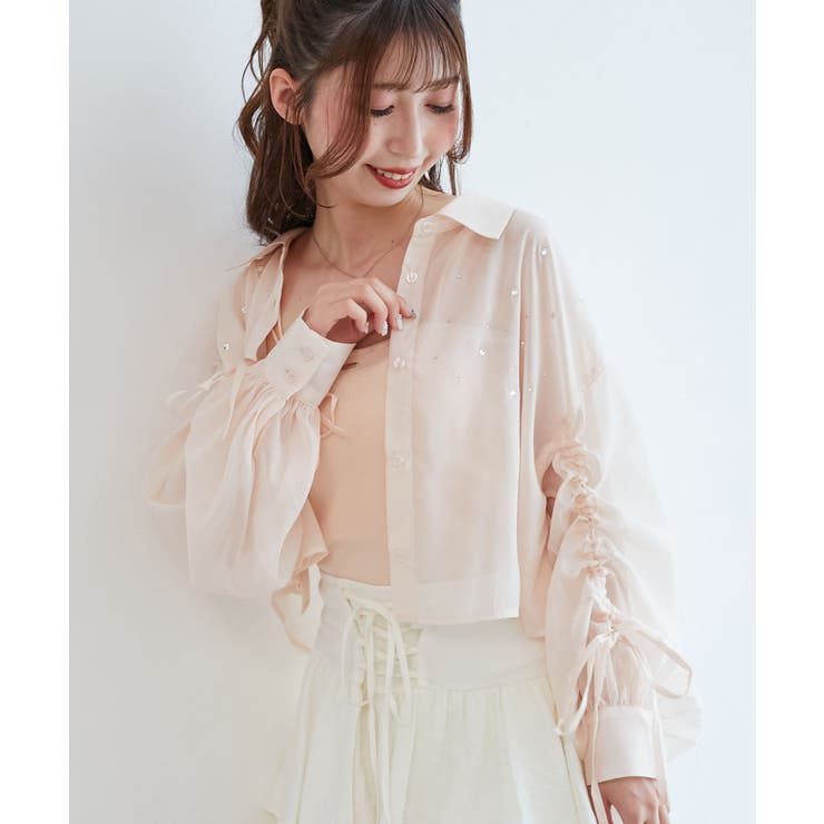 キラキラドロストシアーシャツ | MAJESTIC LEGON  | 詳細画像13 