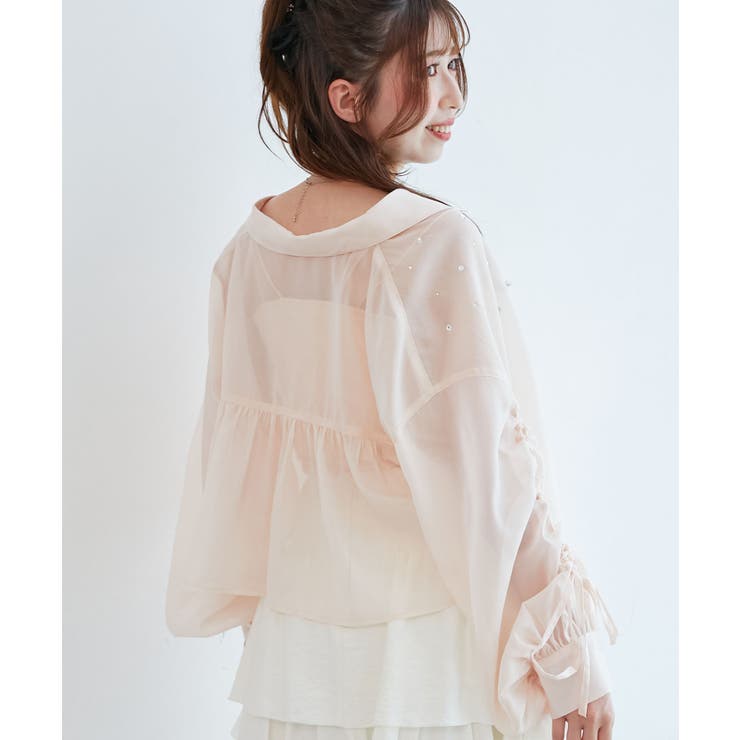 キラキラドロストシアーシャツ | MAJESTIC LEGON  | 詳細画像14 