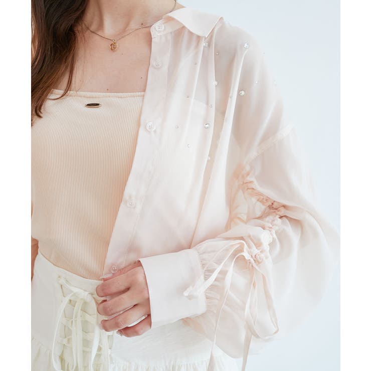 キラキラドロストシアーシャツ | MAJESTIC LEGON  | 詳細画像15 