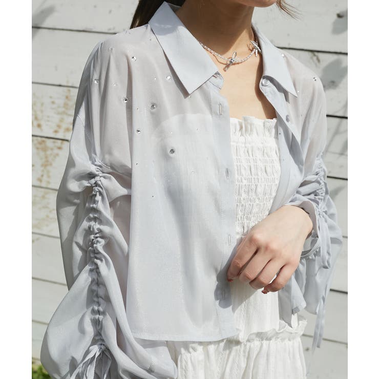 キラキラドロストシアーシャツ | MAJESTIC LEGON  | 詳細画像21 