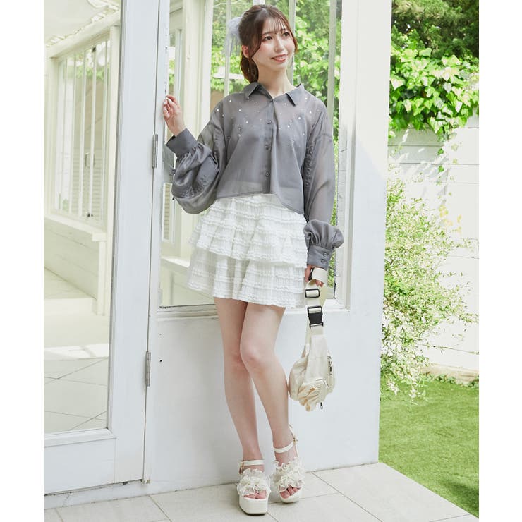 キラキラドロストシアーシャツ | MAJESTIC LEGON  | 詳細画像22 