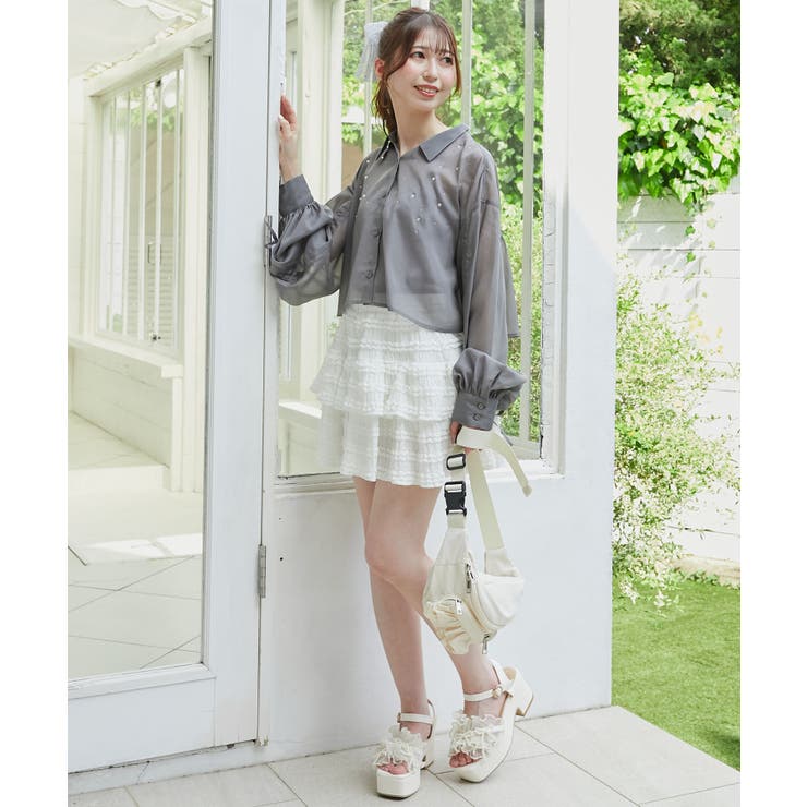 キラキラドロストシアーシャツ | MAJESTIC LEGON  | 詳細画像23 