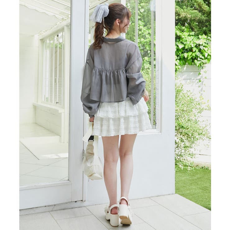 キラキラドロストシアーシャツ | MAJESTIC LEGON  | 詳細画像24 