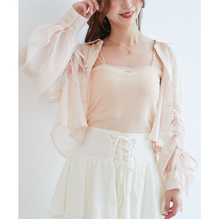 ピンク | キラキラドロストシアーシャツ | MAJESTIC LEGON 