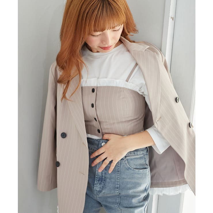 バイカラーフリルトリムビスチェ | MAJESTIC LEGON  | 詳細画像12 