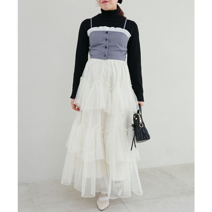 バイカラーフリルトリムビスチェ | MAJESTIC LEGON  | 詳細画像2 