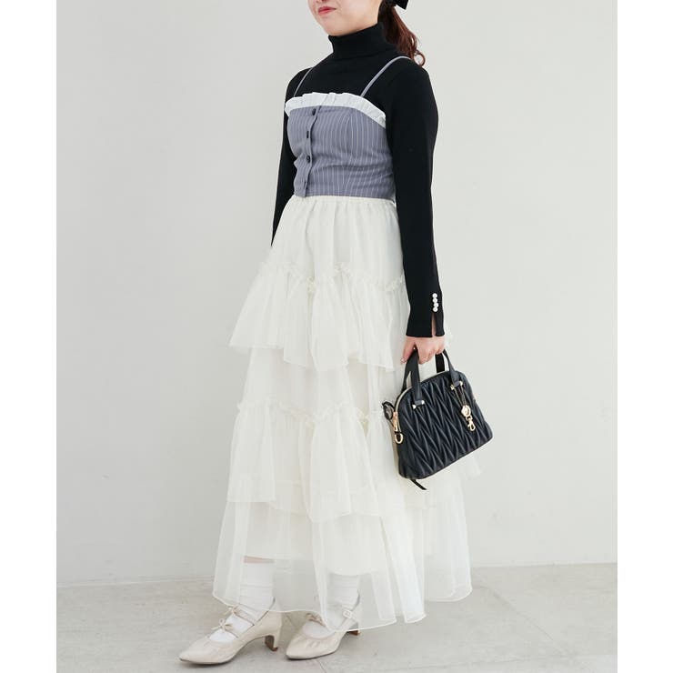 バイカラーフリルトリムビスチェ | MAJESTIC LEGON  | 詳細画像3 