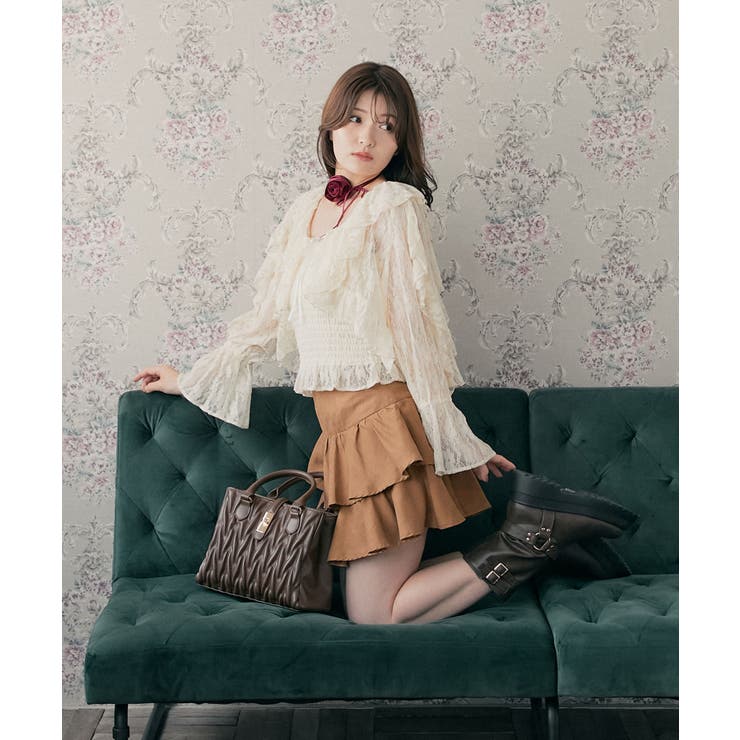 アイボリー | キャミセットフリルブラウス | MAJESTIC LEGON 