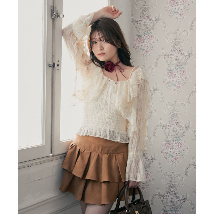 キャメル | アソートティアードミニスカパン | MAJESTIC LEGON 