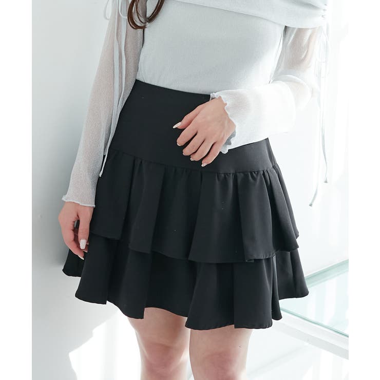 ブラック | アソートティアードミニスカパン | MAJESTIC LEGON 