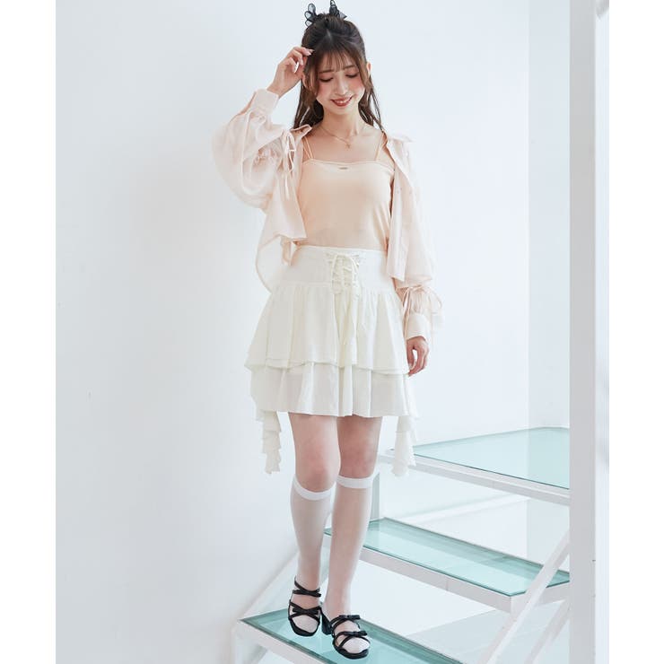 サイドラッフルティアードミニスカパン | MAJESTIC LEGON  | 詳細画像2 