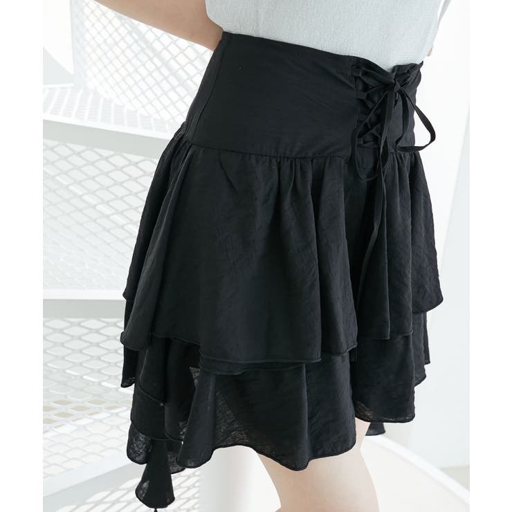 サイドラッフルティアードミニスカパン | MAJESTIC LEGON  | 詳細画像23 