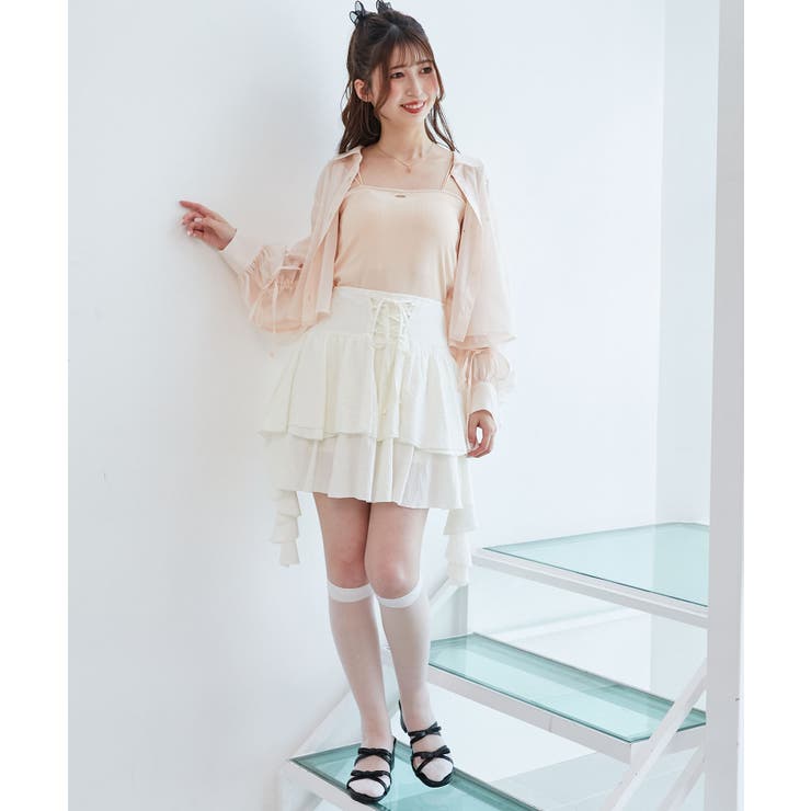 サイドラッフルティアードミニスカパン | MAJESTIC LEGON  | 詳細画像3 