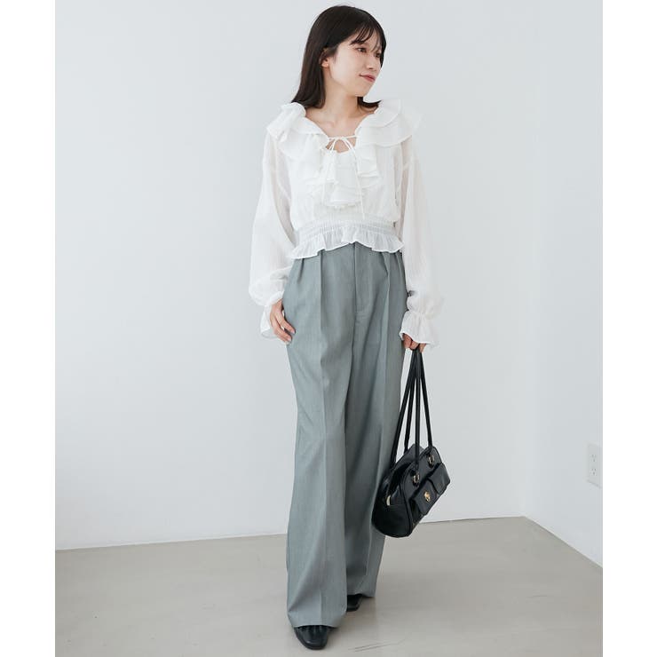 センタープレスタックワイドパンツ | MAJESTIC LEGON  | 詳細画像16 