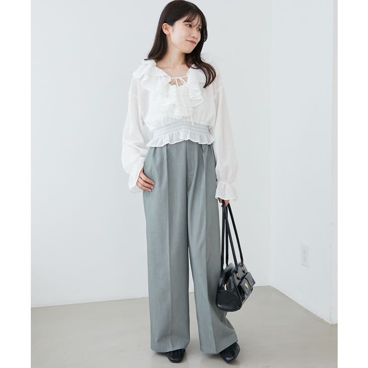 センタープレスタックワイドパンツ | MAJESTIC LEGON  | 詳細画像17 