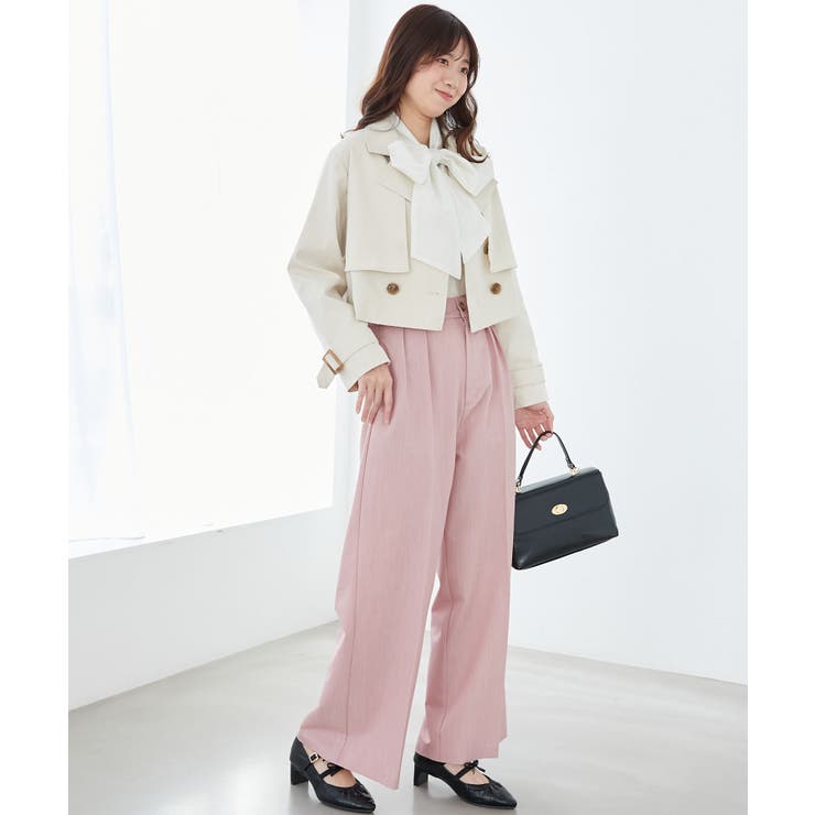 センタープレスタックワイドパンツ | MAJESTIC LEGON  | 詳細画像4 