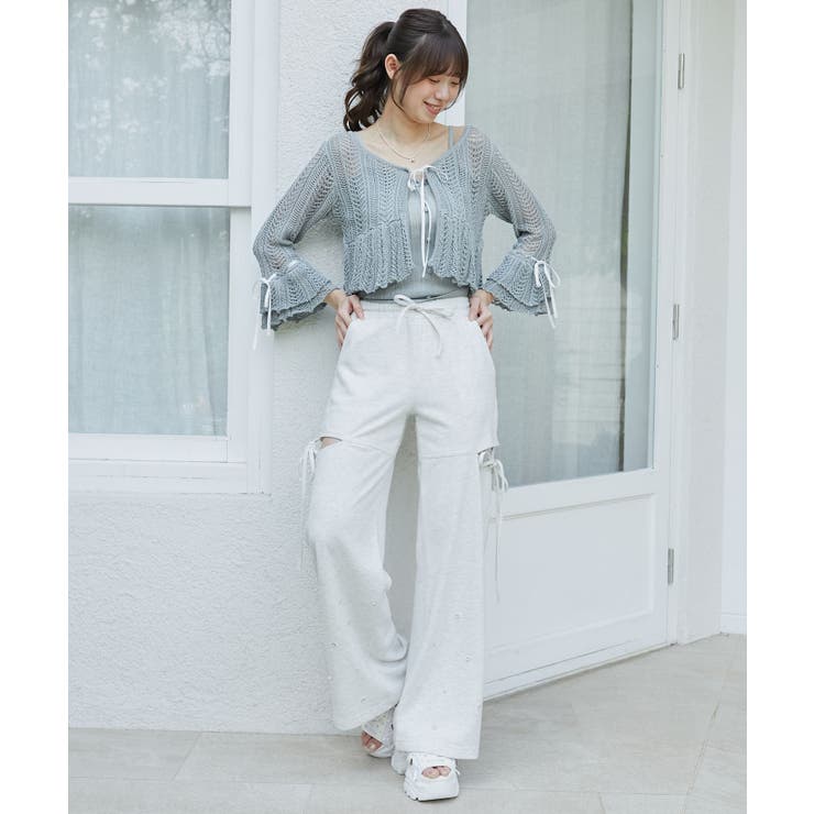 スリットビジュースウェットパンツ | MAJESTIC LEGON  | 詳細画像10 