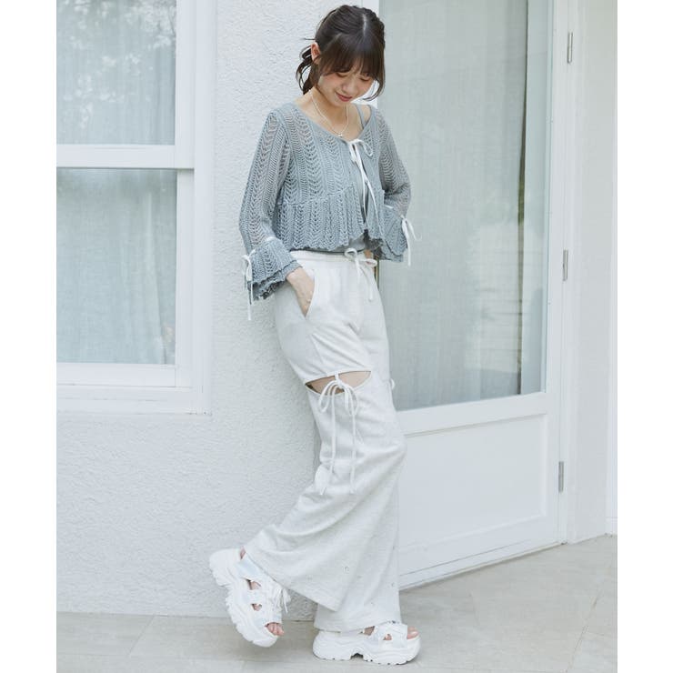 スリットビジュースウェットパンツ | MAJESTIC LEGON  | 詳細画像11 