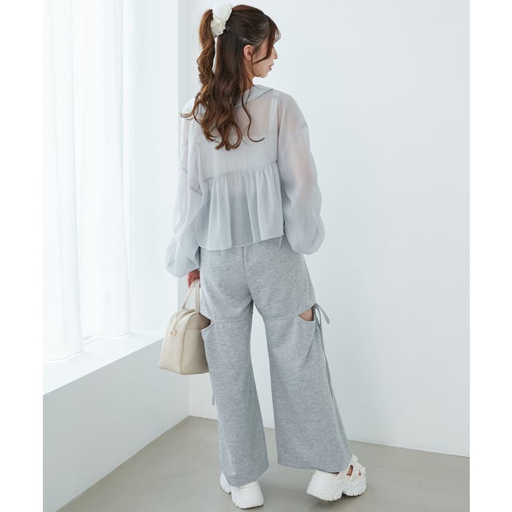 スリットビジュースウェットパンツ | MAJESTIC LEGON  | 詳細画像26 