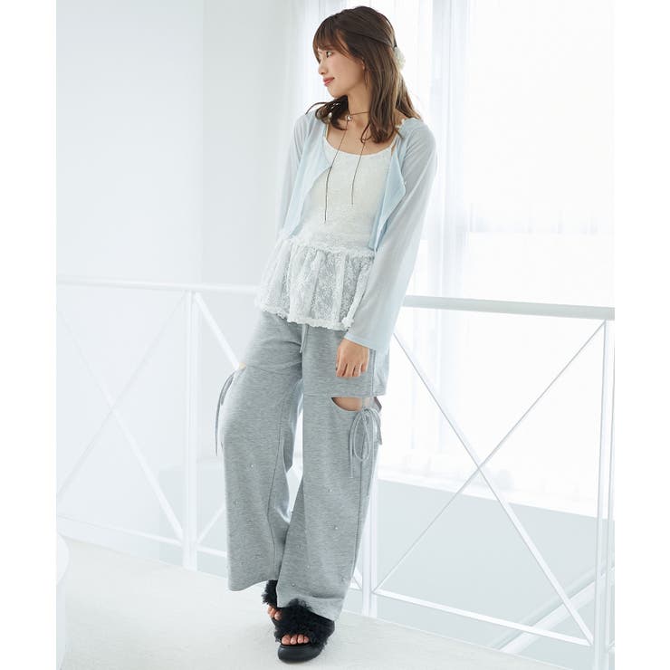 スリットビジュースウェットパンツ | MAJESTIC LEGON  | 詳細画像28 