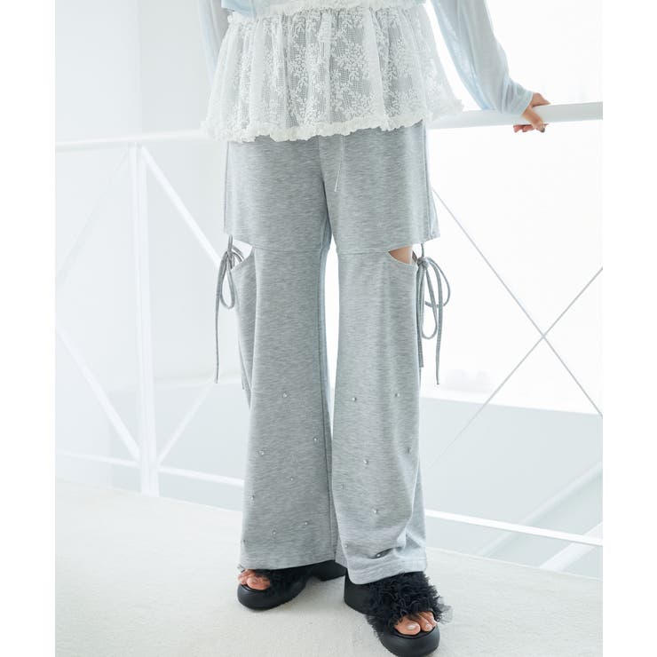 スリットビジュースウェットパンツ | MAJESTIC LEGON  | 詳細画像31 