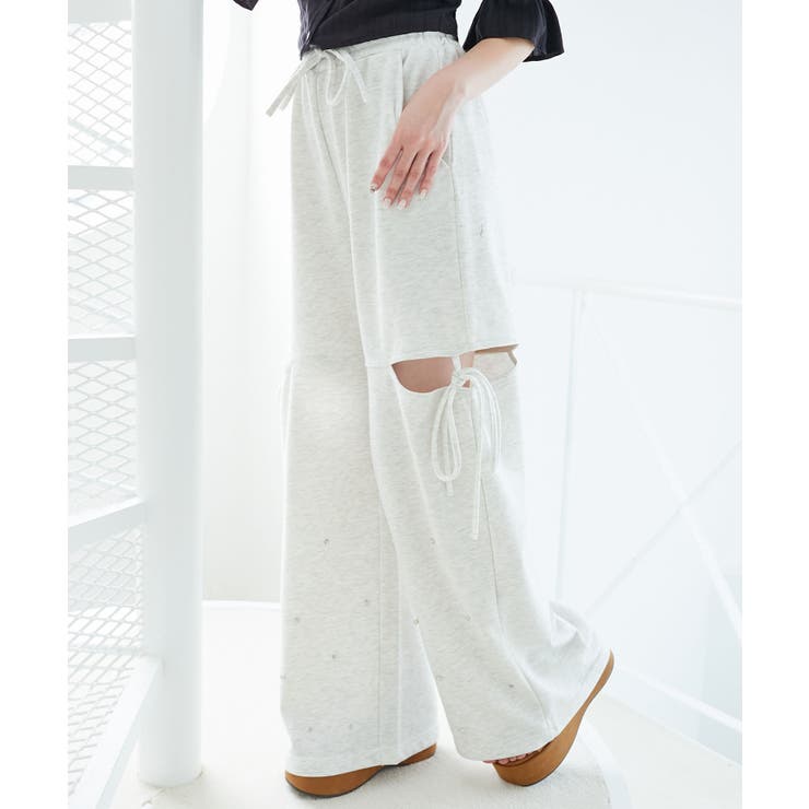 スリットビジュースウェットパンツ | MAJESTIC LEGON  | 詳細画像6 