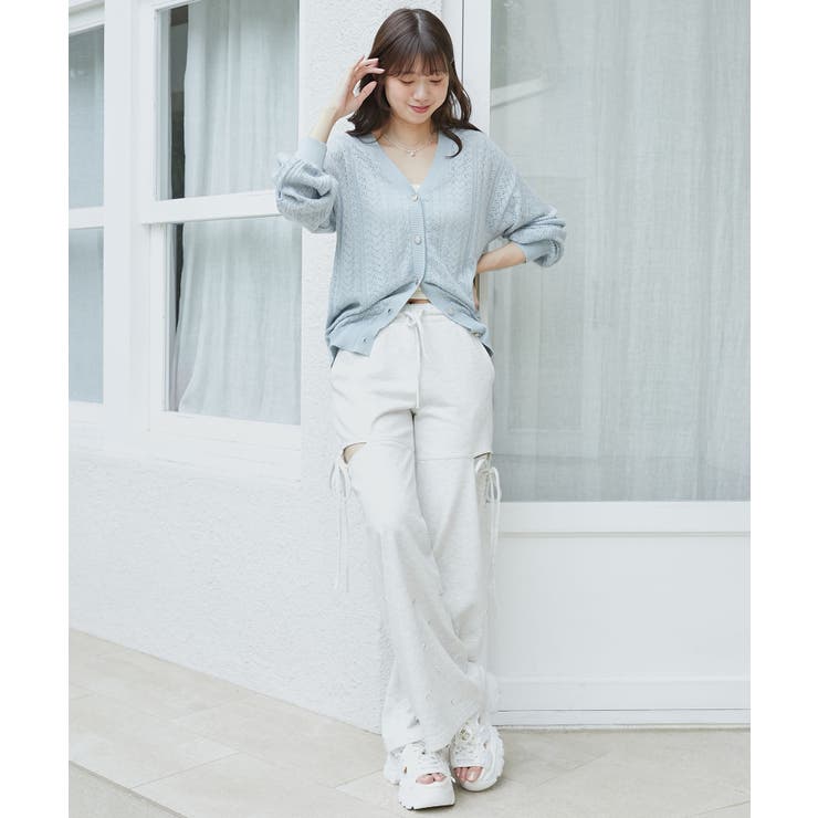 スリットビジュースウェットパンツ | MAJESTIC LEGON  | 詳細画像9 