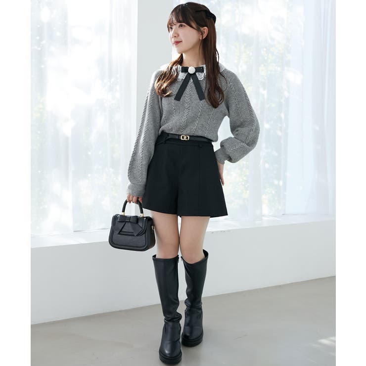 ベルト付きショートパンツ | MAJESTIC LEGON  | 詳細画像32 