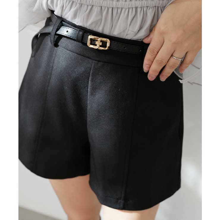 ブラック | ベルト付きショートパンツ | MAJESTIC LEGON 