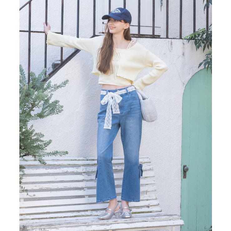 ◎レースベルトセット裾リボンデニム | MAJESTIC LEGON  | 詳細画像11 