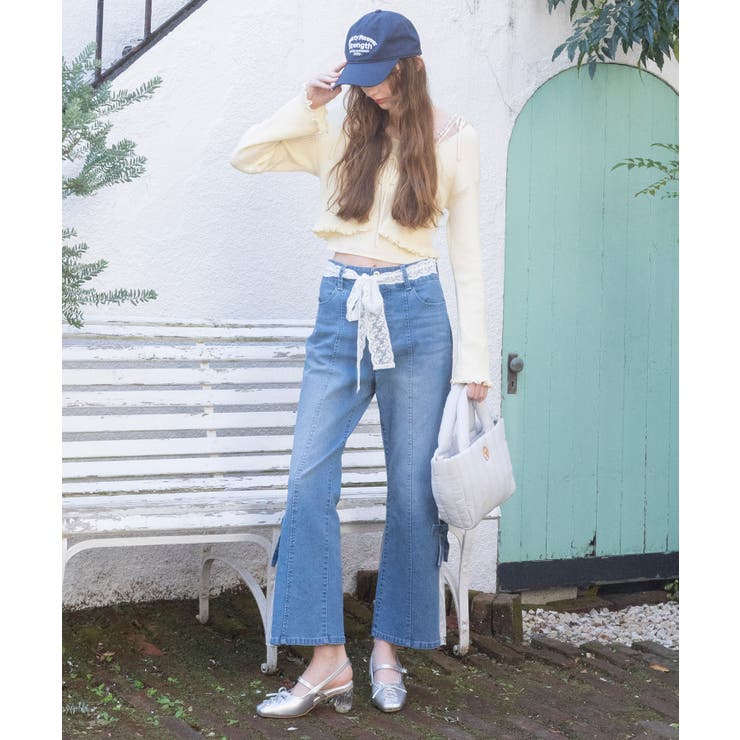 ◎レースベルトセット裾リボンデニム | MAJESTIC LEGON  | 詳細画像12 