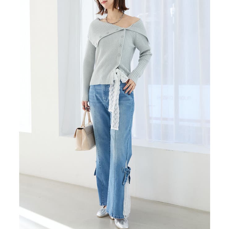 ◎レースベルトセット裾リボンデニム | MAJESTIC LEGON  | 詳細画像16 