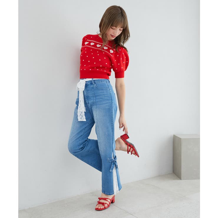 ◎レースベルトセット裾リボンデニム | MAJESTIC LEGON  | 詳細画像21 