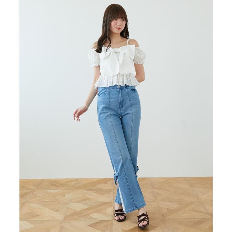 ◎レースベルトセット裾リボンデニム | MAJESTIC LEGON  | 詳細画像22 