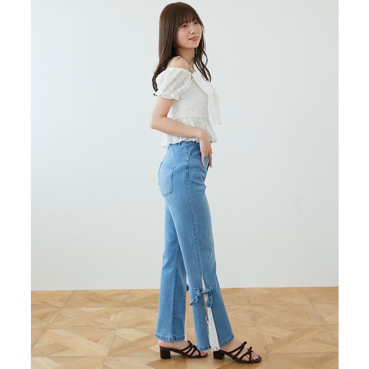 ◎レースベルトセット裾リボンデニム | MAJESTIC LEGON  | 詳細画像23 