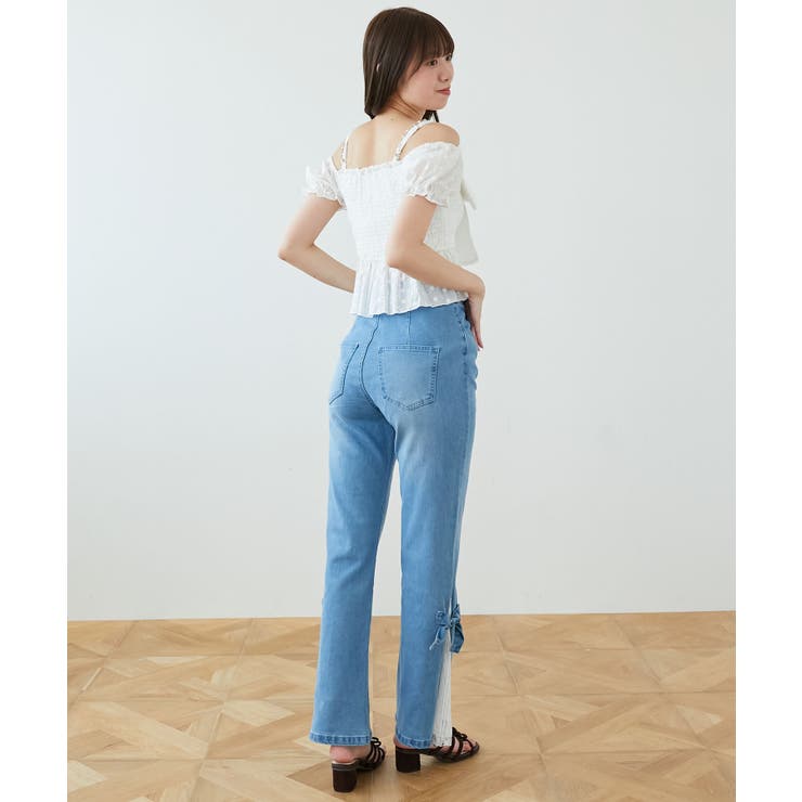 ◎レースベルトセット裾リボンデニム | MAJESTIC LEGON  | 詳細画像24 