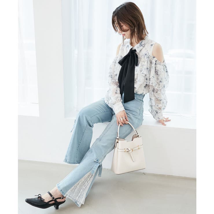 ◎レースベルトセット裾リボンデニム | MAJESTIC LEGON  | 詳細画像25 