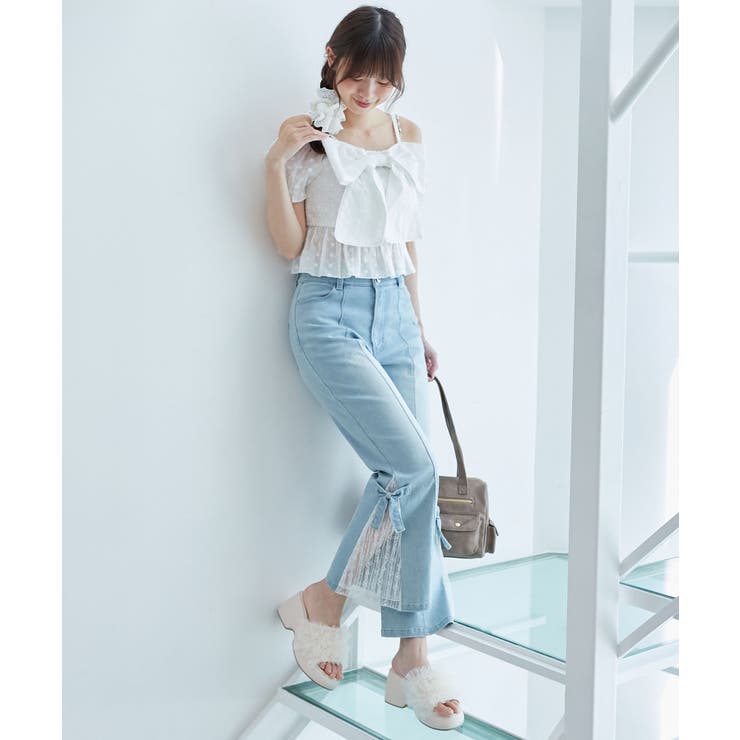 ◎レースベルトセット裾リボンデニム | MAJESTIC LEGON  | 詳細画像31 