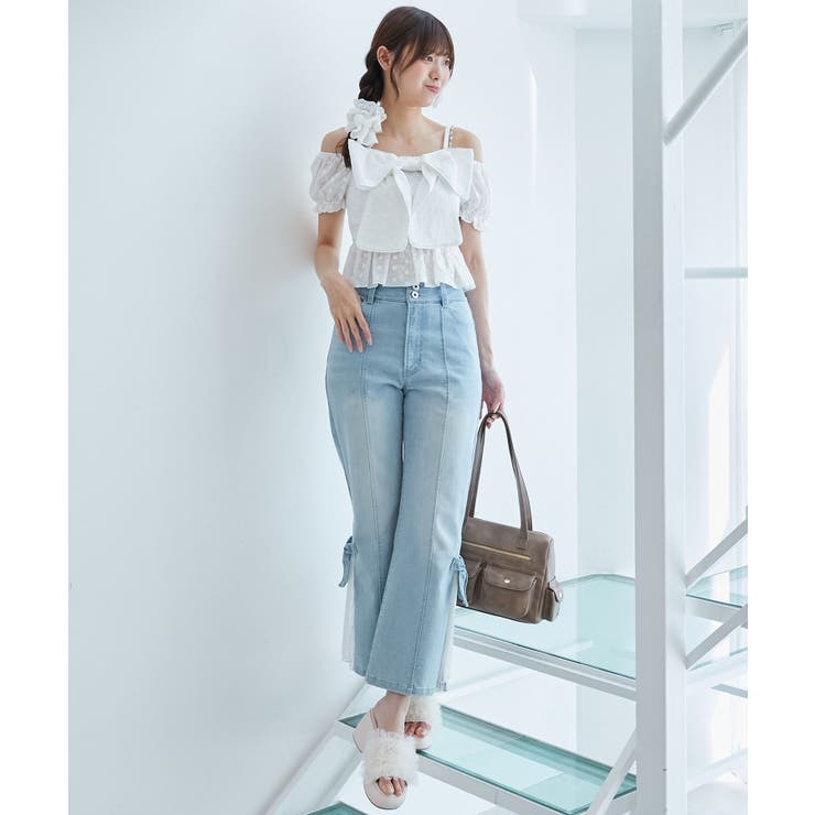 ◎レースベルトセット裾リボンデニム | MAJESTIC LEGON  | 詳細画像32 