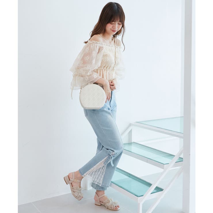 ◎レースベルトセット裾リボンデニム | MAJESTIC LEGON  | 詳細画像35 