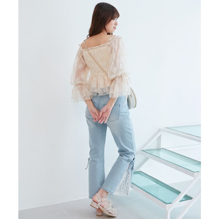 ◎レースベルトセット裾リボンデニム | MAJESTIC LEGON  | 詳細画像36 