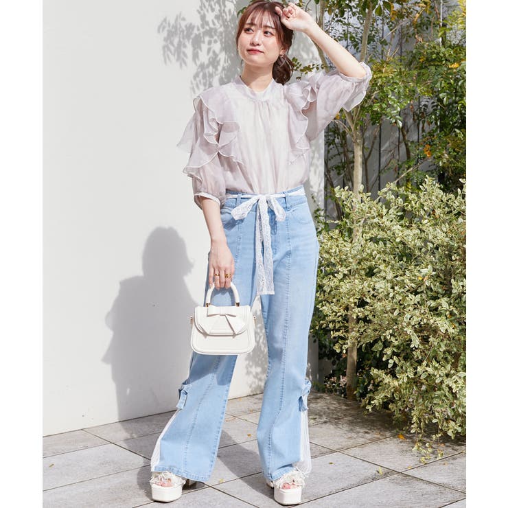 ◎レースベルトセット裾リボンデニム | MAJESTIC LEGON  | 詳細画像39 